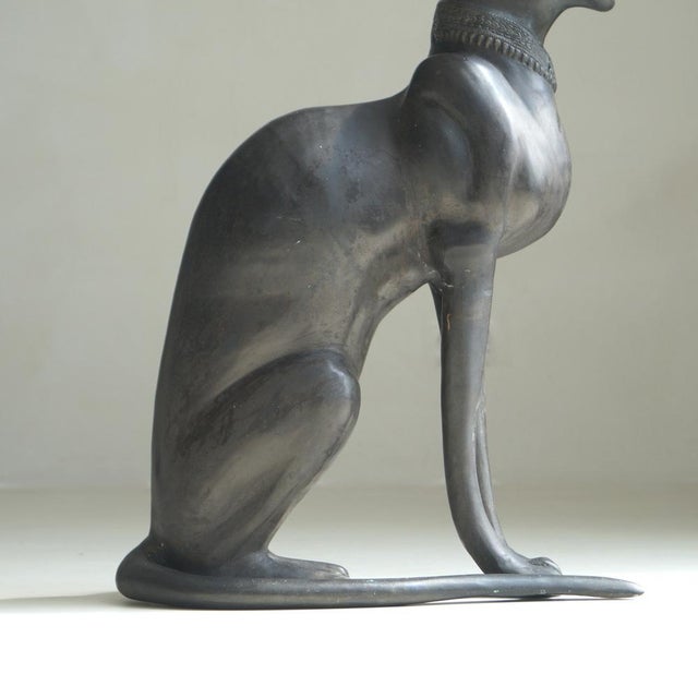 Large Vintage Egyptian Revival Cat Sculpture, 1970s For Sale - Image 14 of 18