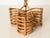 Tan French Riviera Bottle Rack in Curved Bamboo and Wicker, Italy, 1970s For Sale - Image 8 of 11