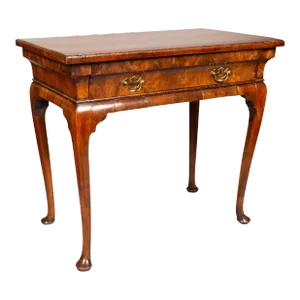 George I Burl Walnut Lowboy