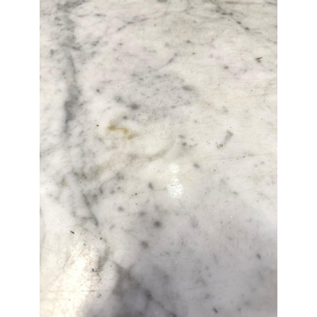 19th Century Flamed Mahogany Marble Top Center Table For Sale - Image 9 of 11