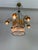 Art Deco 7-Light Chandelier in Brass and Glass, 1940s For Sale - Image 11 of 18