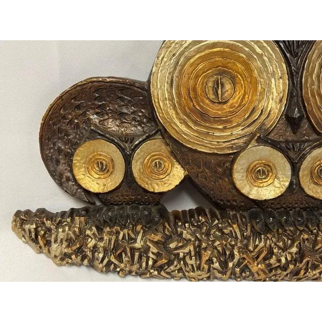 Mid Century Owl Wall Sculpture For Sale - Image 13 of 18
