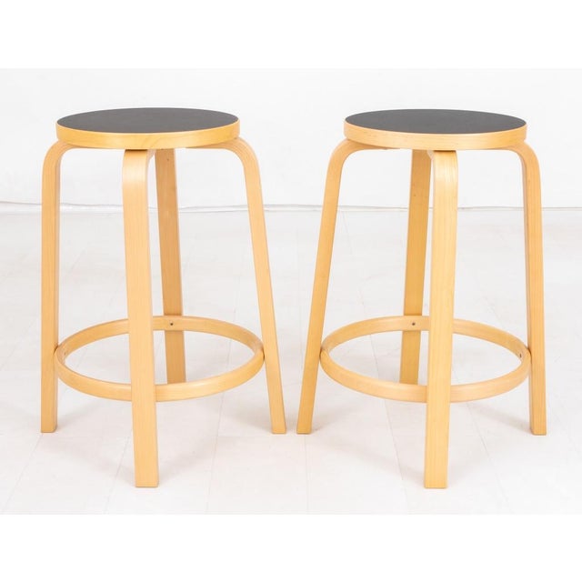 Alvar Aalto Artek Mid-Century Modern High Stools 2 | Chairish