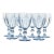 Mid 20th Century Libbey Gibraltar Misty Blue DuraTuff Goblets Set of 7 For Sale