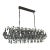 Authentic Restoration Hardware 19th C. Rococo Iron & Crystal Rectangular Chandelier For Sale