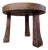 Small Brutalist Round Oak Coffee Table, 1970s For Sale