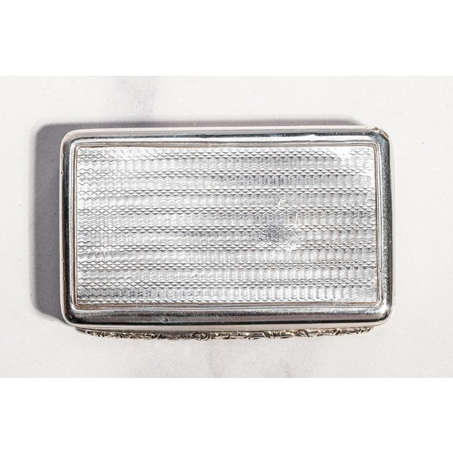 Wonderful English Engine Turned Antique Sterling Silver Snuff Box Tobacciana Engraved Presentation Dedication 1839 For Sale - Image 12 of 12