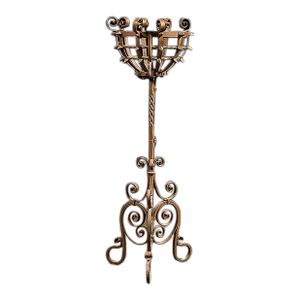 Late 19th Century Gothic Revival Wrought Iron Jardinière Stand
