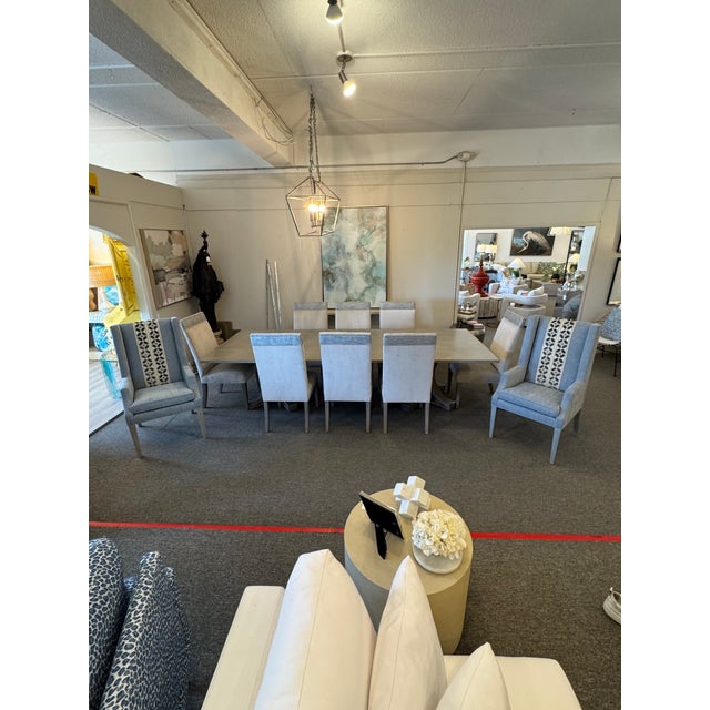 Double Pedestal Dining Set by Hickory White - Set of 11 For Sale In West Palm - Image 6 of 15