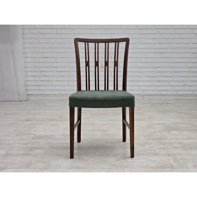Danish Dining Chairs in Furniture Wool and Oak Wood, 1960s, Set of 6 For Sale - Image 10 of 18