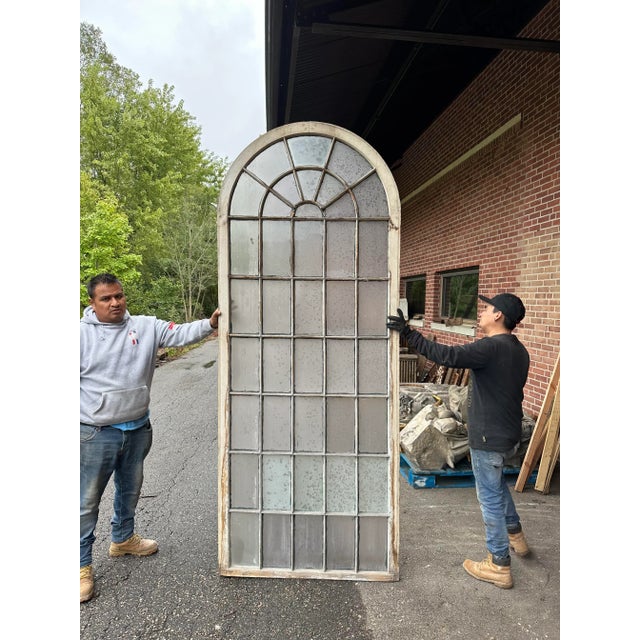 Antique Arched Double Hung Window For Sale - Image 4 of 7