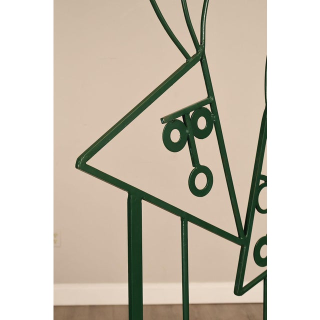 W. Travis 1998 “Sisters” Painted Metal Sculpture Bench For Sale - Image 11 of 18
