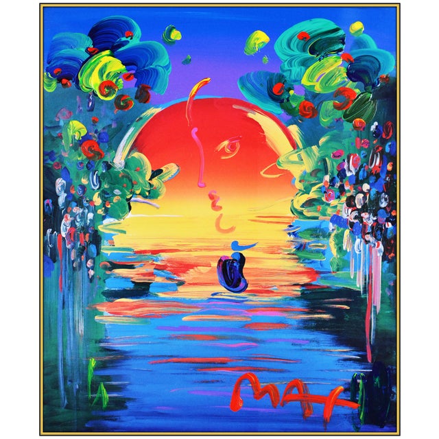 Peter Max 1999 Better World Acrylic Collage Peter Max Painting For Sale - Image 4 of 8
