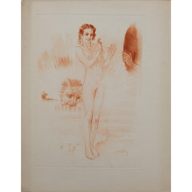 Alméry Lobel-Riche, Femme nue coquette, Etching For Sale