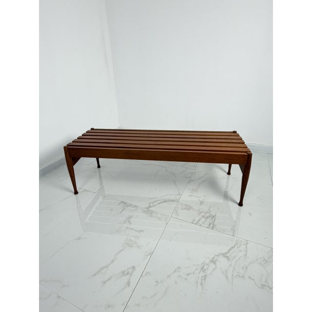 1960s Wooden Bench by Gio Ponti for Fratelli Reguitti, 1960s For Sale - Image 5 of 13