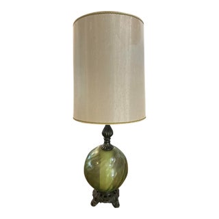 1960s Hollywood Regency Glass Lamp For Sale