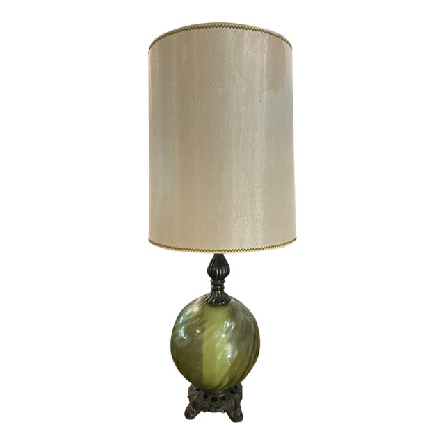 1960s Hollywood Regency Glass Lamp For Sale