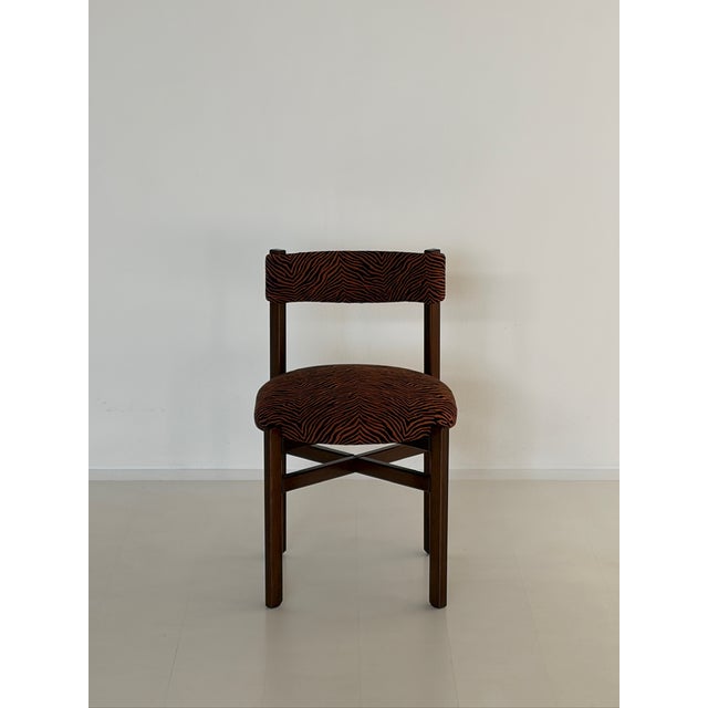 1970s Wooden Dining Chairs with Animalier Upholstery, 1970s, Set of 6 For Sale - Image 5 of 15
