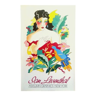 Ian Leventhal Vintage 1980s Contemporary Lithograph Print Asylum Graphics Poster For Sale