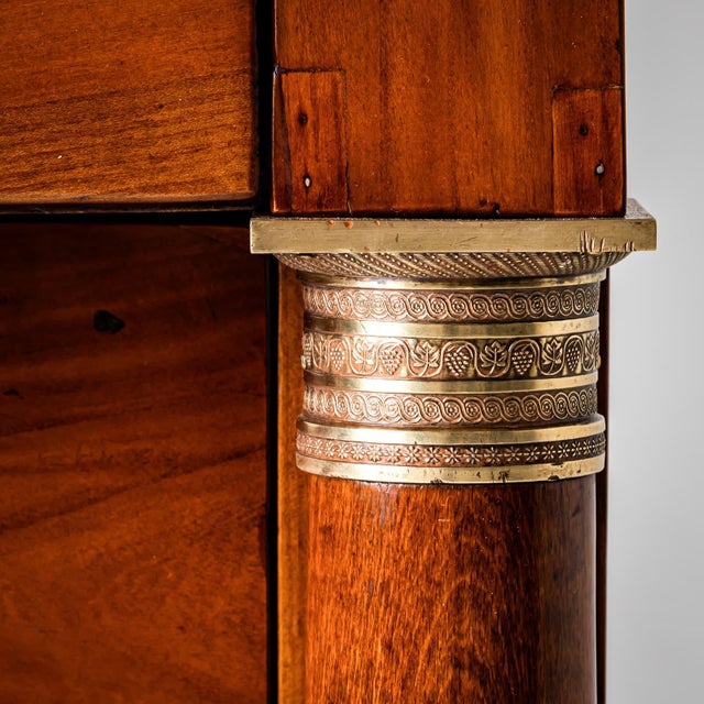Empire Chest of Drawers with Columns, France, Early 19th Century For Sale - Image 6 of 12