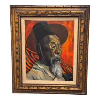 J. Lamm Portrait Oil Painting, Framed For Sale