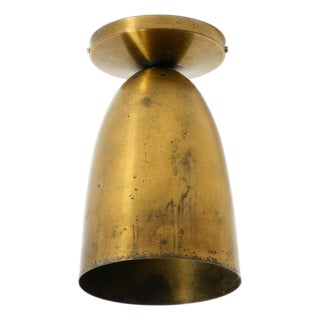 Large Mid-Century Modern Brass Ceiling Lamp, 1950s For Sale