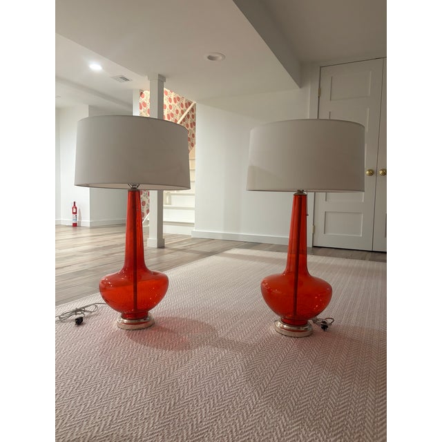 These gorgeous lamps are in perfect condition and I never used them as the color didn’t work with my decor.