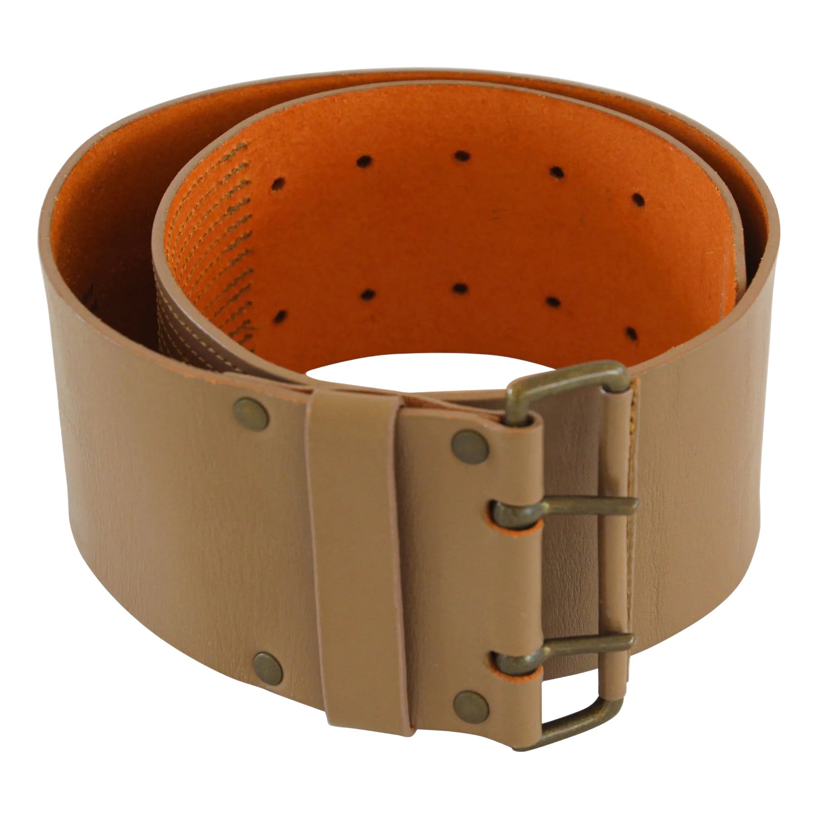 Dries Van Noten Oversized Wide Leather Waist Belt | Chairish