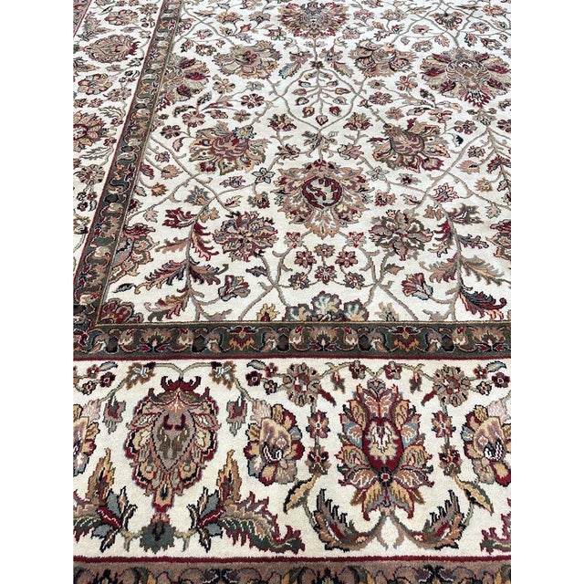 Textile 9x12 Handwoven Mughal Area Rug - 106810 For Sale - Image 7 of 12