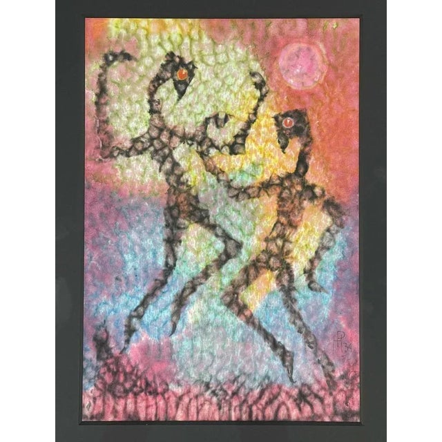 Modern Henri Pfeiffer, Pas de deux, 1931, Watercolor, Framed For Sale - Image 3 of 11