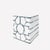White Chinoiserie Bamboo Fret Ceramic Bath Set, Graphite, 5 Pieces For Sale - Image 8 of 9
