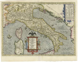 Hondius Map of Ancient Italy by Philippo Cluvero, 1603