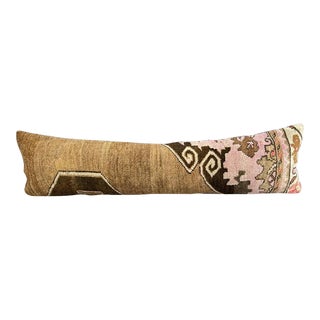 12 x 46 Lumbar Rug Pillow Turkish Delight Turkish Pillow Cushion Cover For Sale