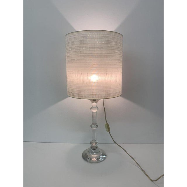Mid-Century Crystal Table Lamp from Glasfabriek Leerdam, 1960s For Sale - Image 3 of 18