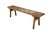This rustic and authentic vintage utility bench features an elongated rectangular seat crafted from a solid, heavy oak...