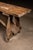 Wood Primitive Pine Trestle Work Bench For Sale - Image 7 of 12