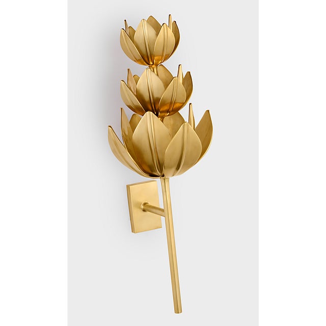 Alberto Extra Large Three Tier Sconce in Antique-Burnished Brass Designer: Julie Neill Finish: Antique-Burnished Brass...