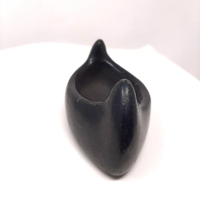 1940s 1940s Black Pottery Canoe For Sale - Image 5 of 6