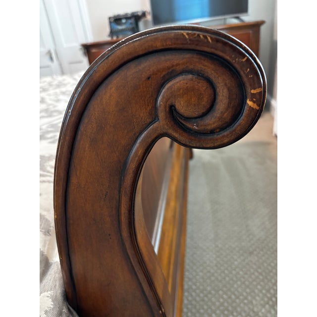 Wood Ethan Allen Tuscany Collection Queen Sleigh Bed For Sale - Image 7 of 8