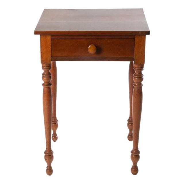 19th Century Sheraton Cherry One Drawer Stand -Circa 1820s For Sale