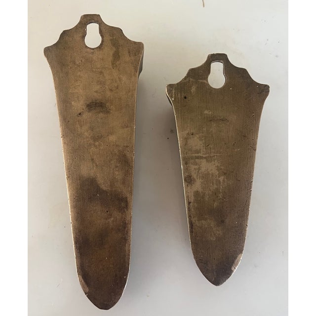 Art Deco Brass Wall Pockets- C. 1930's-Set of 2 For Sale - Image 12 of 12