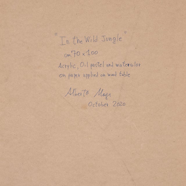 Early 21st Century Alberto Magi, In the Wild Jungle, 2020, Mixed Media on Paper For Sale - Image 5 of 6