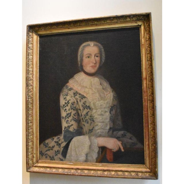 18th Century Portrait of a French Noblewoman For Sale - Image 4 of 6