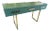 Green Glass Console Table For Sale