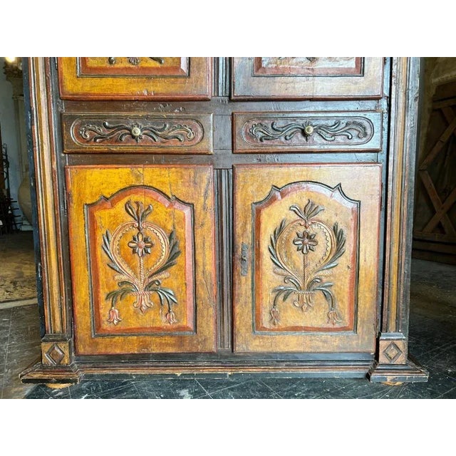Walnut Armoire - 17th Century Northern Italian Armoire A' 4 Portes For Sale - Image 6 of 13