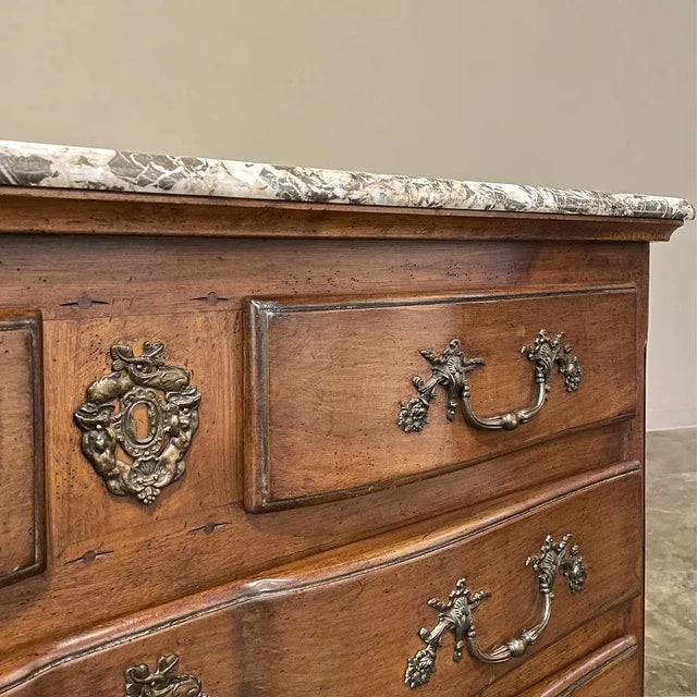 19th Century Country French Cherrywood Marble Top Commode For Sale - Image 10 of 13