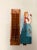 Wood 1940s Peter Hunt Style Blue Painted Wood Angel Window Shutters For Sale - Image 7 of 9