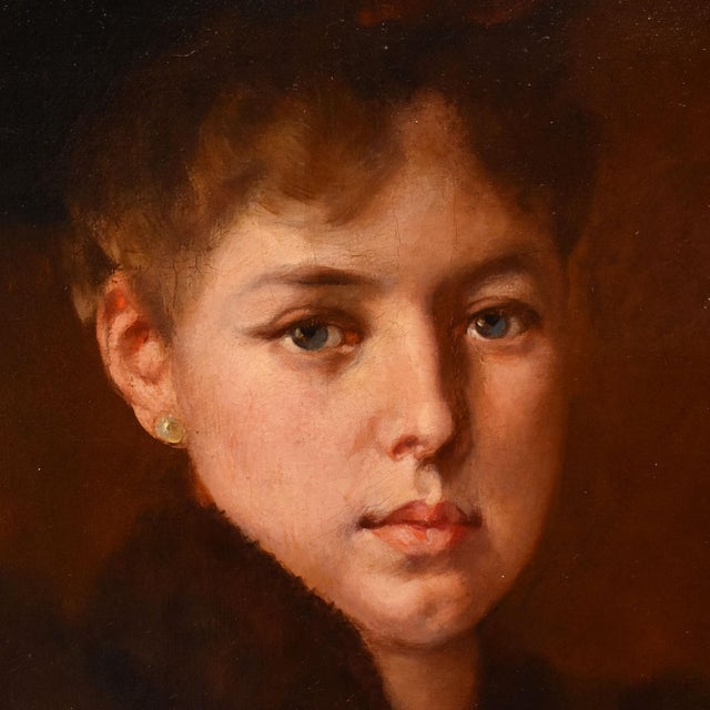 François Reynaud, Female Portrait, 1800s, Oil on Canvas, Framed For Sale - Image 5 of 10