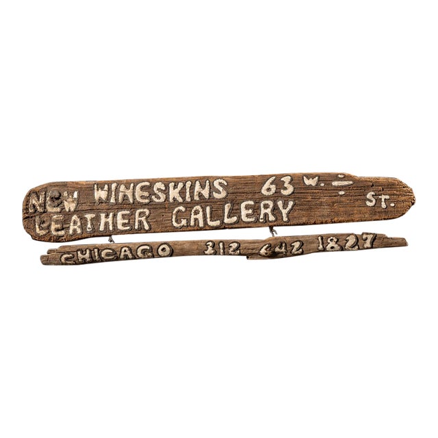 Late 20th Century New Wineskins Leather Gallery Storefront Signs For Sale