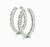 12.08 Carats Diamond Hoop Earrings, 18k White Gold, Pair For Sale - Image 4 of 4